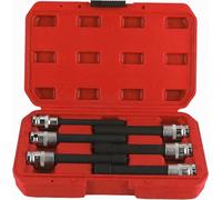 SET 6 CHIAVI A BUSSOLA TORX FEMMINA EXTRA LUNGHE AD IMPATTO DA 1/2 - E10 - E20