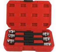 SET 6 CHIAVI A BUSSOLA TORX FEMMINA EXTRA LUNGHE AD IMPATTO DA 1/2 - E10 - E20