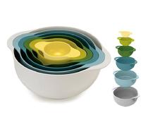 Joseph Joseph Duo Ciotole di Miscelazione per Cucina, Set di 6 pezzi impilabile, Insalatiera, Preparazione Dolci, Multicolore