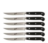 Set 6 Coltelli Bistecca Berkel Adhoc Lama Seghettata Nero