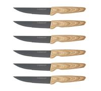 Set 6 coltelli bistecca con manico effetto legno