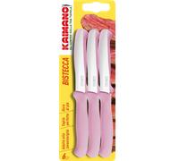 Set 6 Coltelli Bistecca Italicus Rosa - Lama Inox per Alimenti, Taglio Precis...