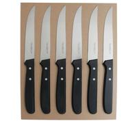 Set 6 Coltelli da Bistecca con Lama Liscia 11,5 cm Confezione Ecologica PlasticF