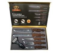 SET 6 COLTELLI DA CUCINA MANICO ANTISCIVOLO PELAPATATE TAGLIA PANE CARNE PIZZA