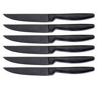 Set 6 Coltelli da Tavola Lama Liscia in Acciaio Inox Jacob Nero