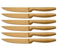 Set 6 Coltelli da Tavola Lama Liscia in Acciaio Inox Jacob Oro
