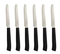 Set 6 Coltelli Dentati in Acciaio Inox Temperato - Lame Affilate e Resistentissime con Punta Arrotondata coltello da bistecca,coltelli da cucina - Ideali per Barbecue, Bistecche e Grigliate