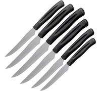 Set 6 Coltelli Lama Seghettata Coltello da Cucina punta fine Acciaio Antiruggine