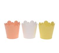 Set 6 Contenitori Decorativo con Rilievo Misure 13x12,5 cm