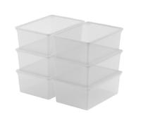Set 6 Contenitori Rettangolari 37x26x14 cm in Plastica Keter C Box S