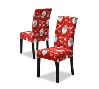 Set 6 Coprisedia Natalizi con Babbo Natale - Elasticizzati e Decorativi