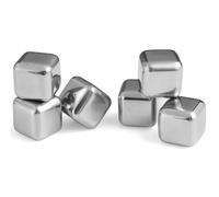 Set 6 cubetti ghiaccio in acciaio - Wine&co