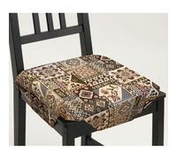 Set 6 cuscini coprisedia jacquard con aletta classico Chantal pouff sedia cucina