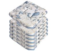 Set 6 Cuscini Sedia Casa Shabby Chic Lacci Universali Cotone Coprisedie Lavabili