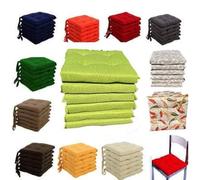 Set 6 Cuscini Sedia Coprisedia Morbidone 4 Punti Imbottiti Con Lacci Codice66