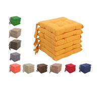 Set 6 Cuscini Sedia Coprisedia Morbidone 4 Punti Imbottiti Con Lacci Codice66