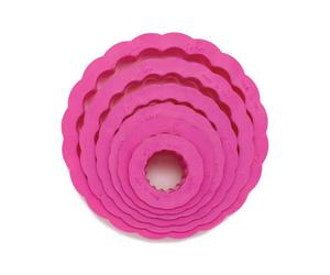 Set 6 Cutters Tagliapasta in plastica forma cerchio tondo riccio