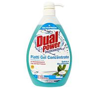 Set 6 DUAL POWER Piatti Concentrato 1 Lt Salvia/Bicarbonato Detersivo Detergente
