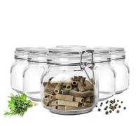 Set 6 Einmachgläser Sendez 750ml Trasparenti con Chiusura a Leva