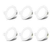 Set 6 Faretti LED da Incasso 230V LED Luci da Incasso Spot Piatto Bianco Neutro