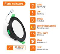 Set 6 Faretti LED da Incasso a Pannello Dimmerabili 230V Ultra Piatti... [EEK: D]