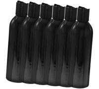 Set 6 Flaconi da Viaggio 250ml Nero Pet Pp Tappo a Pressione