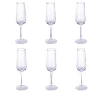 Set 6 flûte 250 ml, trasparenti, Rubino Sibilla