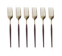 Set 6 forchettine bordeuax champagne Luxy