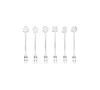 Set 6 forchettine party in acciaio inox FLOWER- Sambonet