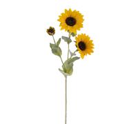 Set 6 Girasoli Artificiali con 3 Fiori Altezza 63,5 cm Giallo