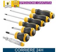 Set 6 Giraviti STANLEY PH/STD con Grip + Tester Elettrico Professionale
