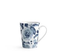Set 6 Mug Porcellana Decorazione Rose Blu Cc 370, H&H