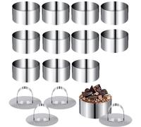 Set 6 o 12 Coppapasta rotondo Tagliapasta da 8 cm Stampi acciaio inox con presse