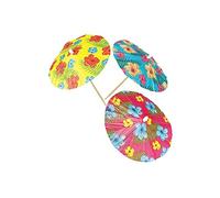 Set 6 ombrellini aperitivo, 3 colori assortiti, 18 cm