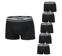 NOTTINGHAM Set 6 Paia Slip/Boxer Uomo Cotone Bielastico Nero Bianco Assortito (6 Paia Boxer Nero - 5 / L)