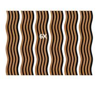 Set 6 pannelli effetto dogato rivestimento parete soffitto polimero plastico interno esterno 21x150x2400 mm incastro laterale tagliabili rigidi decorativi tipo legno chiaro in pvc 3D