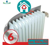 SET 6 PANNELLI TERMORIFLETTENTI + Nastro PER TERMOSIFONI CM 100x70 ARGENTO