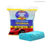 SET 6 PANNI MICROFIBRA MA-FRA DOUBLE FACE 40x40 cm LUCIDATURA CERA PULIZIA