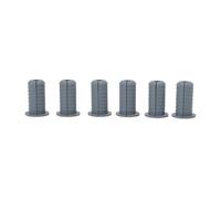 Set 6 Passacavi in Gomma, Foro 7mm, Diametro Esterno 3/4 Pollici - Protezione Resistente per Cavi Satellitari, Facile Installazione per Muri (Grigio)