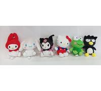 Set 6 peluche Sanrio Hello Kitty Kuromi My Melody Cinnamoroll Kerokerokeroppi