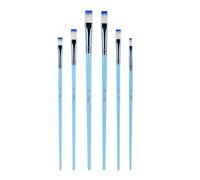 Set 6 pennelli per acquerello, set pennelli per capelli in nylon, strumenti artistici, e materiali artistici per progetti creativi, pittura per capelli in nylon per artisti