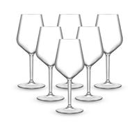 Set 6 Pezzi Bicchieri Calice Vino 33 Cl in Policarbonato (Plastica Rigida), 100%