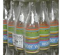 Set 6 pezzi Bottiglia 1Lt vetro Cerve Jump water decoro fiori tappo meccanino