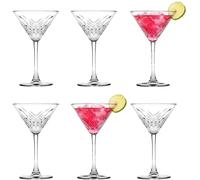 Set 6 pezzi coppe Martini in vetro, Vintage, Timeless cl 23