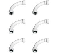 Set 6 pezzi - Curva 90 Gradi Raggio Stretto 16mm IP65 Stagna Tubi Rigidi RK Tecnopolimero - Grigio