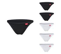 Set 6 Pezzi DONNA Slip / Tanga / Culotte LIABEL Varie Taglie Bianco/Nero DD