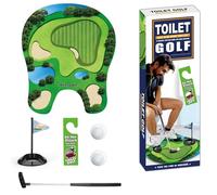 Set 6 Pezzi Golf Bagno Gioco, Golf Toilet Game Set, Divertente Minigolf Regalo da Uomo, Set Regalo per Golf con Mazza da Golf 65 cm, Tappetino da Golf, 2 Palline e Ganci per Uomini, Mariti, Amici