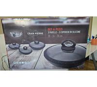 Set 6 Pezzi Gran Pierre Bavaria 3 Padelle Antiaderenti 20-24-28 CM + 3 Coperchi