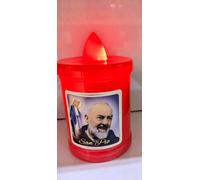 Set 6 Pezzi Lumini Led Ceri a Batteria Per Preghiera Votivi Religioso Cimitero