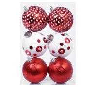 Set 6 Pezzi Palline di Natale in Schiuma Decorazioni Avvolte in Panno per Uso Va